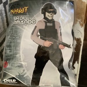 EUC Halloween costume- Skull Commando Child size M (8-10)